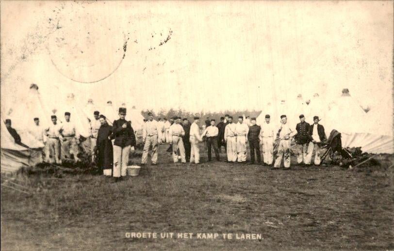 Laren - Groete uit het kamp Laren, Ophalen of Verzenden, Voor 1920, Gelopen, Noord-Holland