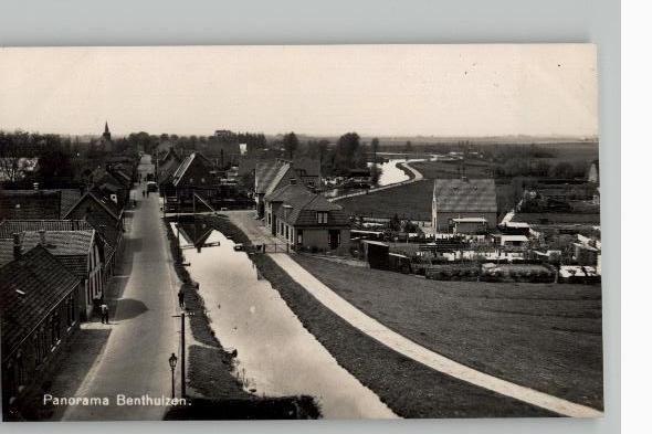 Benthuizen Panorama NEWO fotokaart JAMBOREE zegel st 1937, Verzamelen, Ophalen of Verzenden, 1920 tot 1940, Gelopen, Zuid-Holland