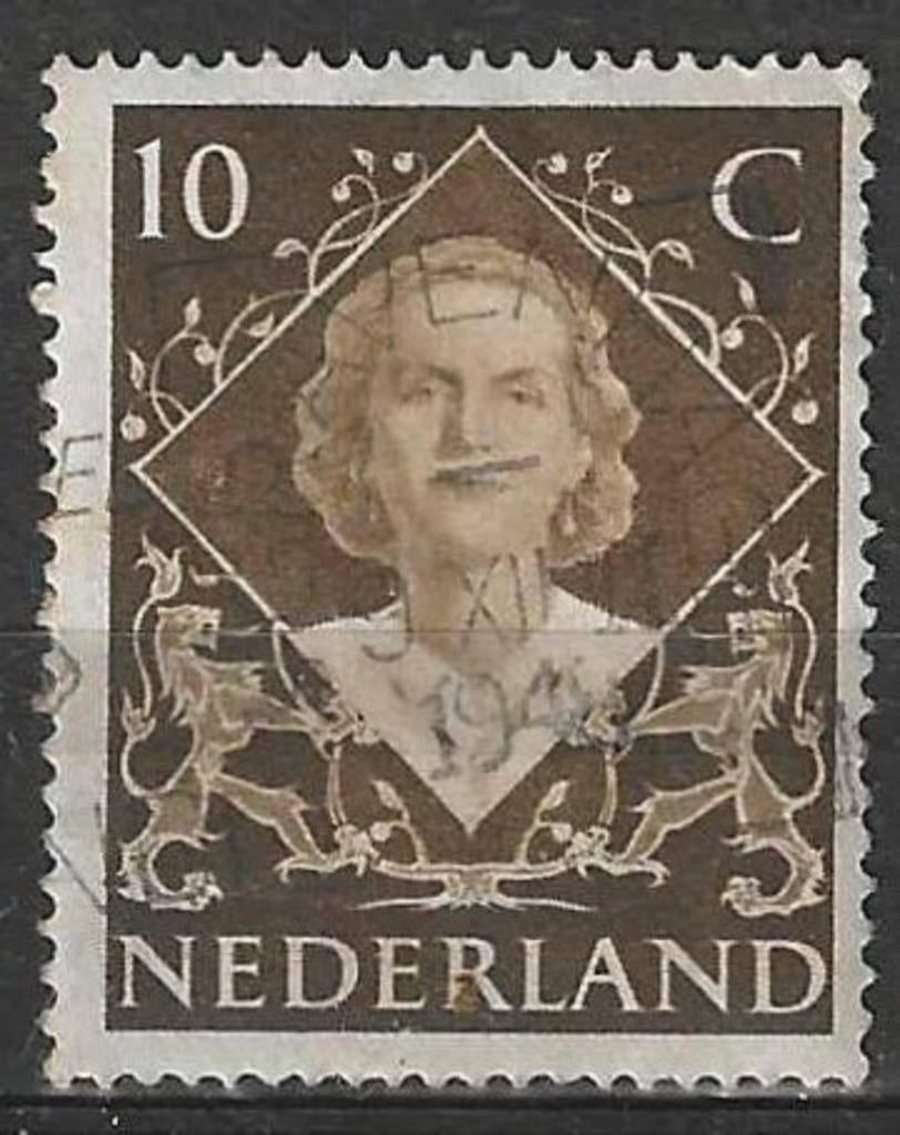 Nederland 1948 - Yvert 497 - Koningin Juliana  (ST), Postzegels en Munten, Postzegels | Nederland, Gestempeld, Verzenden