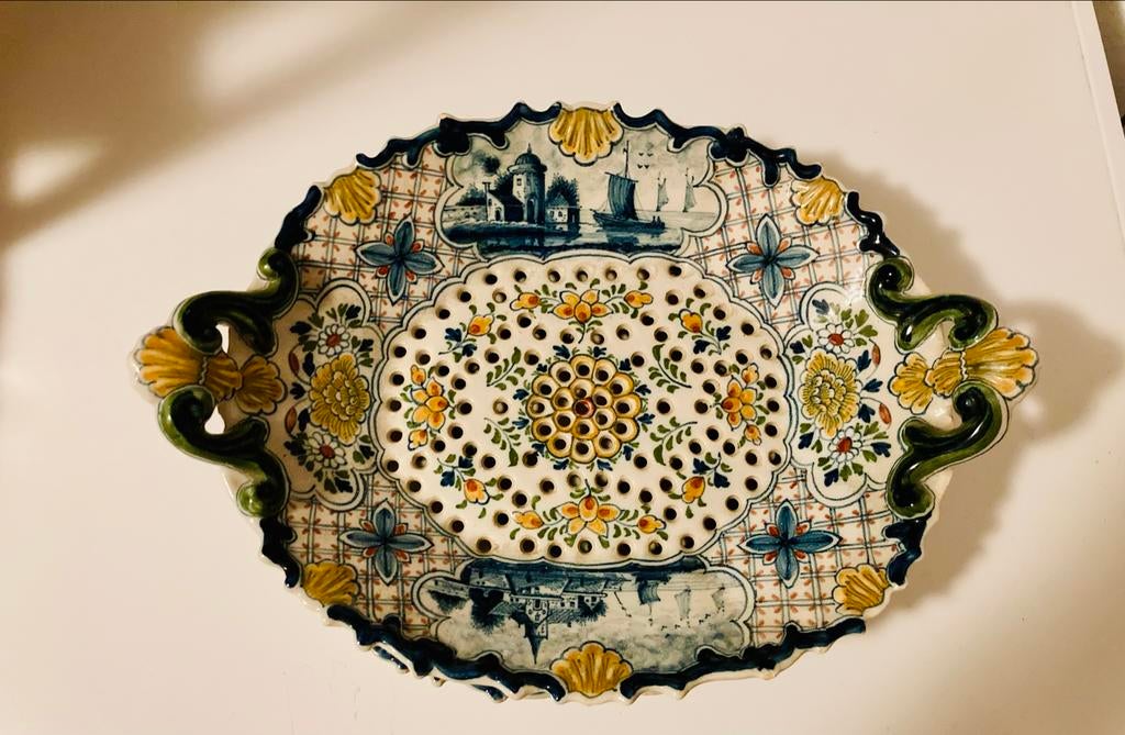 Antieke Makkumse Fruit uitlek schaal - 18e/19e Eeuws, Ophalen of Verzenden