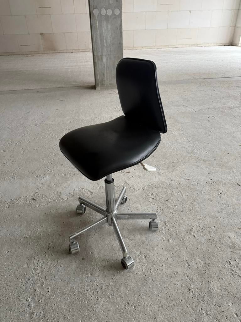 Jörg&Sohn zwarte ergonomische behandelstoel tandarts, Ophalen, Gebruikt, Zwart, Bureaustoel