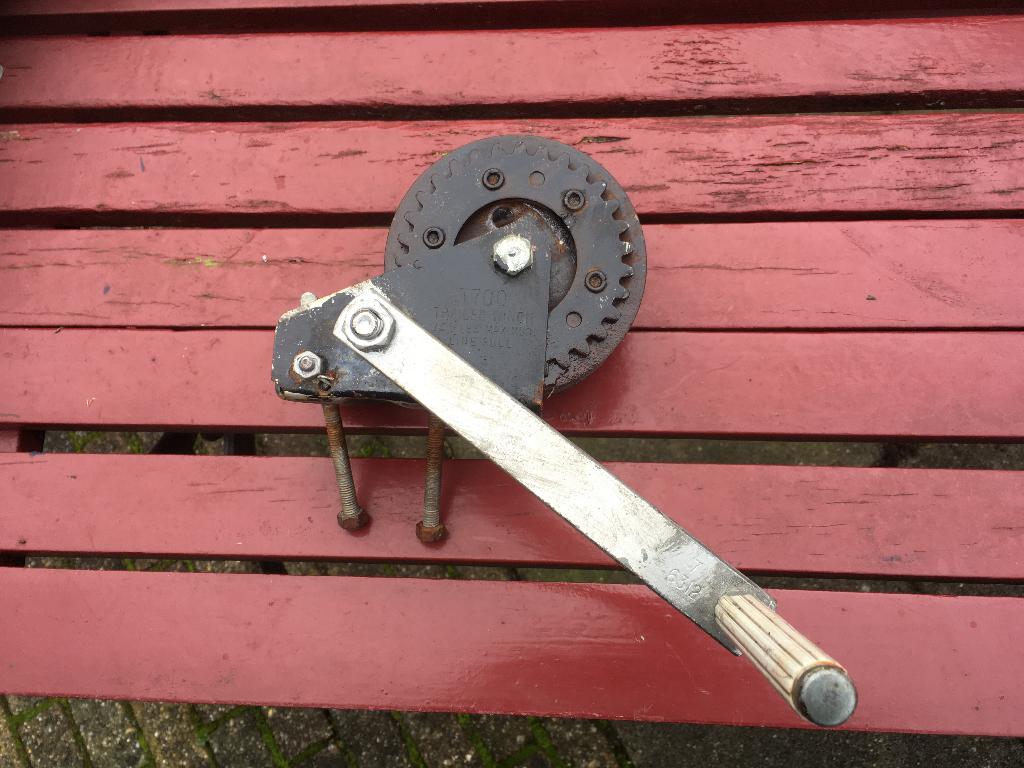 hand lier takel windas boot trailer, Ophalen of Verzenden, Gebruikt, Handmatig