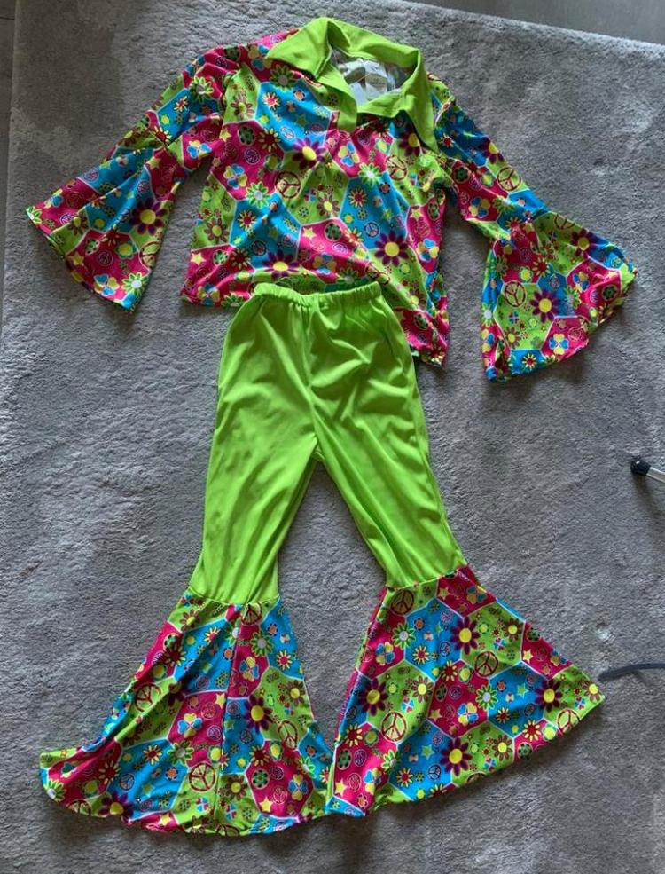 Hippie kleding- voor feestje of carnaval- 152 - nieuw, Ophalen of Verzenden, Zo goed als nieuw, 146 t/m 152, Jongen of Meisje