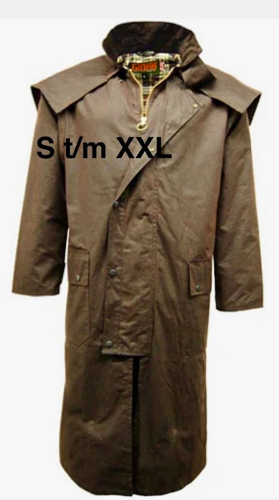 Waxjas winterjas lang maat S M L nieuw bruin, Bruin, Nieuw, Overige maten, Ophalen of Verzenden