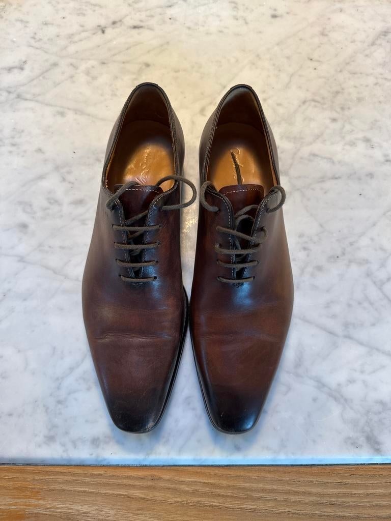 Carlos Santos lederen schoenen - (41,5) nieuw 395,-, Bruin, Ophalen of Verzenden, Zo goed als nieuw, Veterschoenen