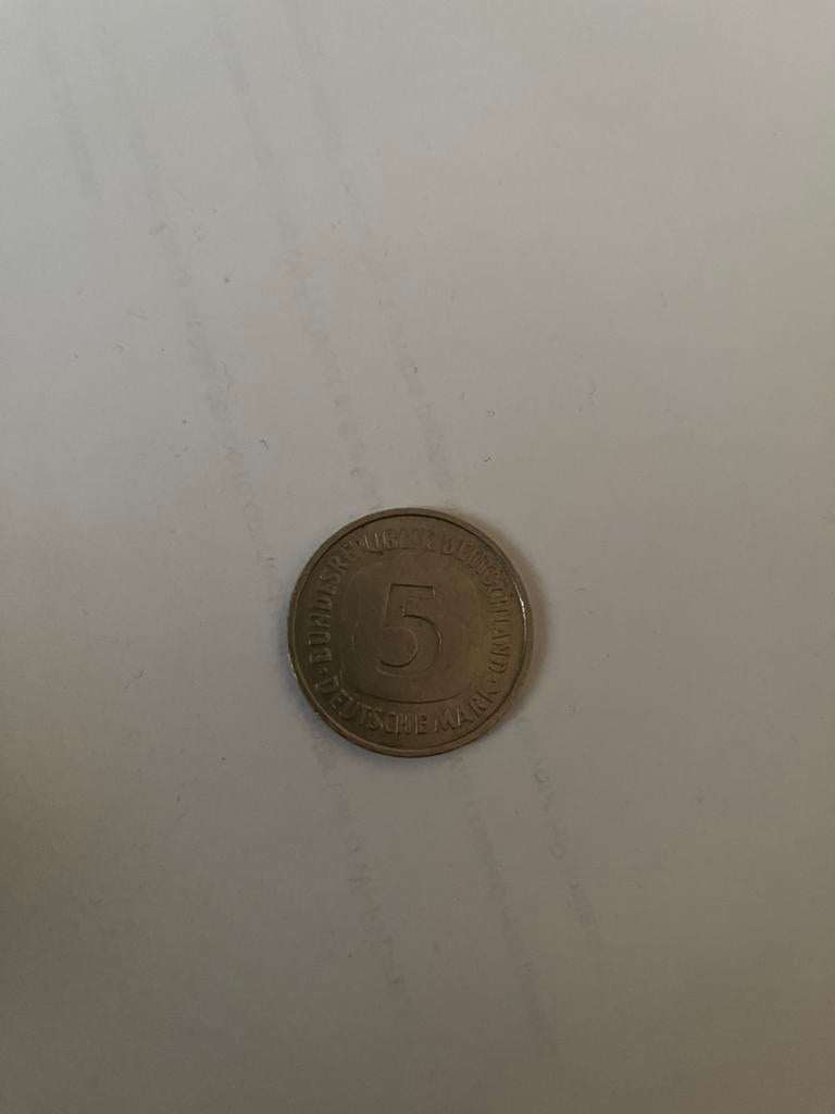 5 Mark 1975 F Duitsland, Postzegels en Munten, Munten | Europa | Niet-Euromunten, Ophalen of Verzenden, Duitsland, Losse munt