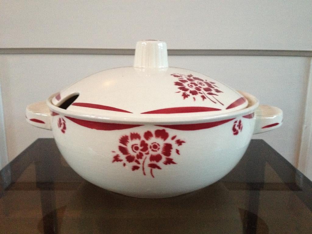 Franse Retro Vintage groente serveerschaal ., Ophalen of Verzenden