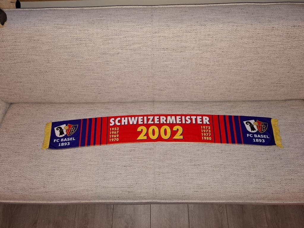 FC Basel Sjaal - Schweizer Meister 2002, Onbekend, Ophalen of Verzenden, Zo goed als nieuw, Onbekend
