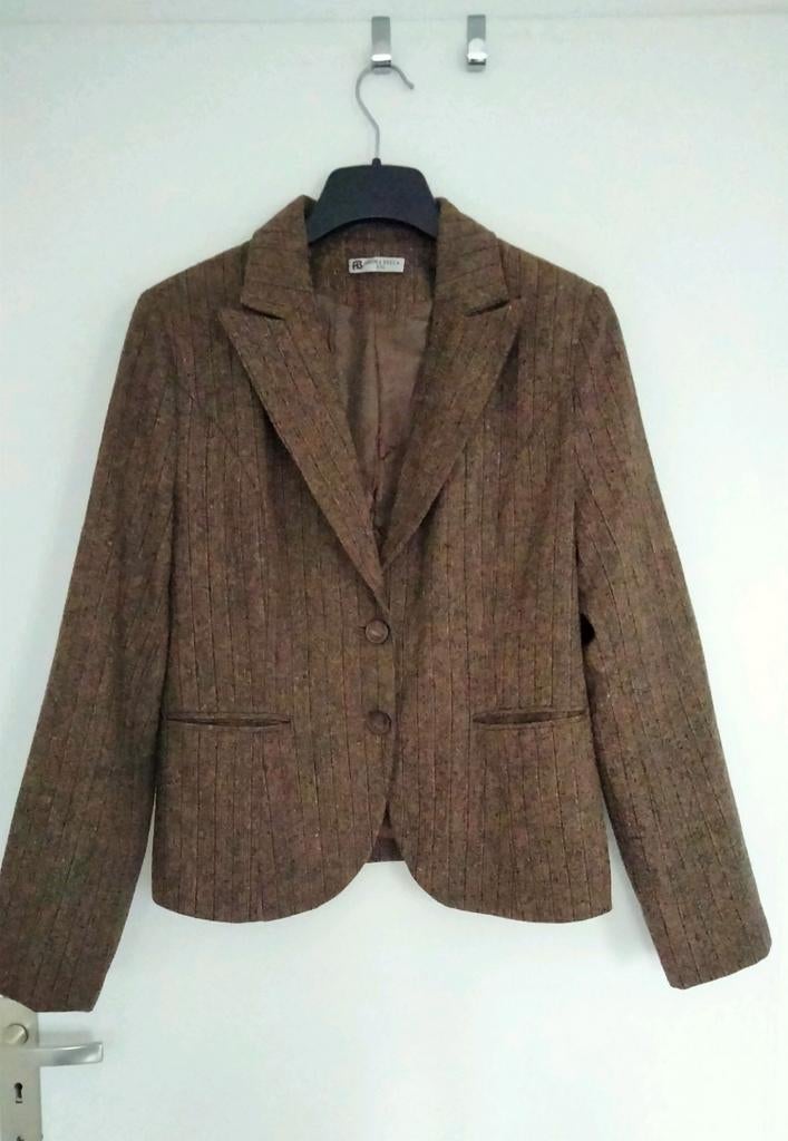 Tweed colbert jasje, Anima Bella, Kleding | Dames, Maat 38/40 (M), Bruin, Anima Bella, Ophalen of Verzenden