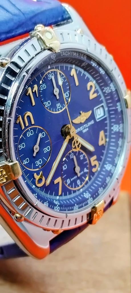 Breitling Chronomat Goud/Staal B13050.1  39mm, Sieraden, Tassen en Uiterlijk, Horloges | Heren, Ophalen, Breitling, Polshorloge