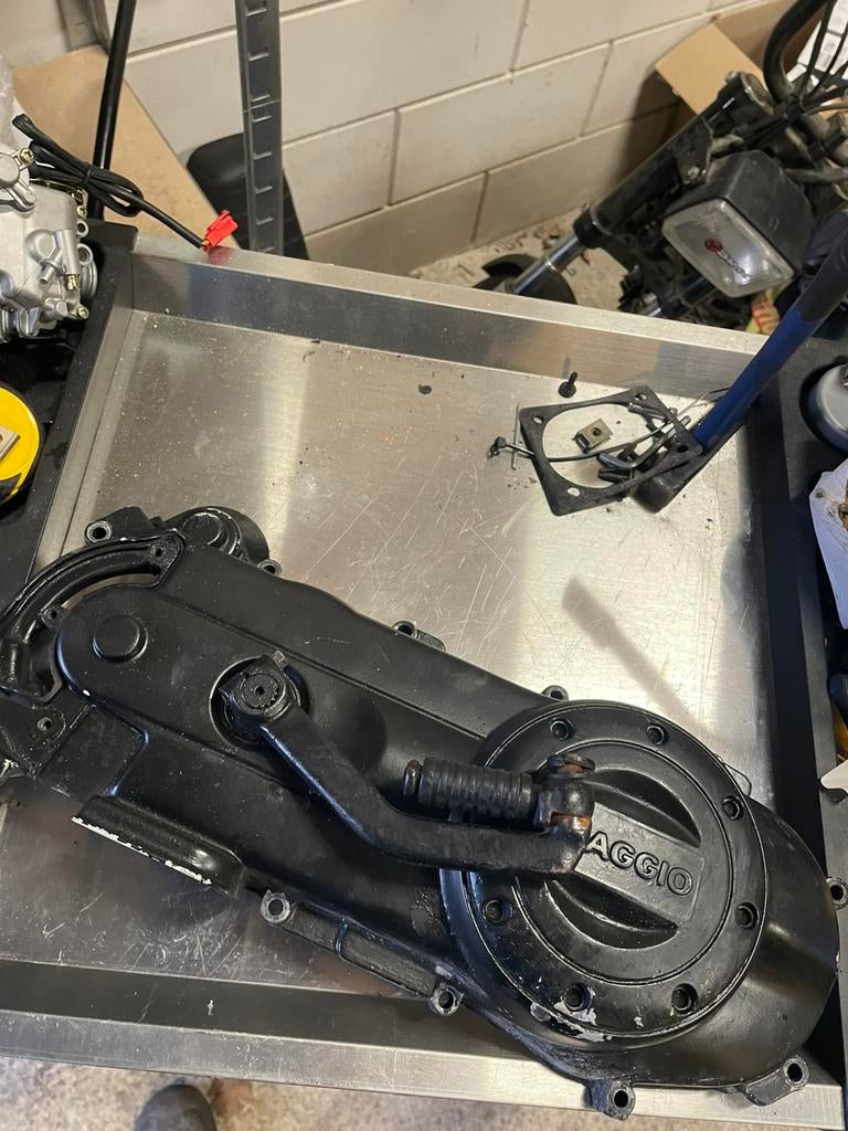 Piaggio carterdeksel / CVT-deksel met kickstart – gebruikt, Ophalen of Verzenden