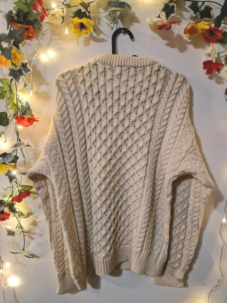 Stevige heerlijk dikke puur merino wollen vintage trui, Ophalen of Verzenden, Zo goed als nieuw, Maat 42/44 (L)