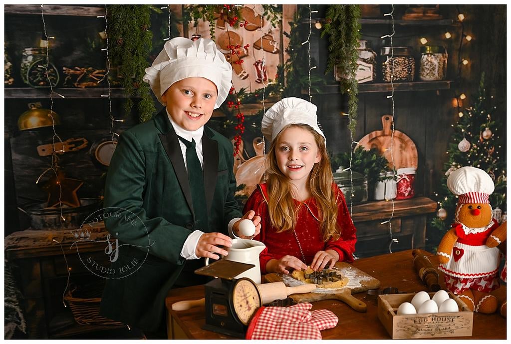 Kerst achtergrond keuken, Ophalen of Verzenden, Achtergrond