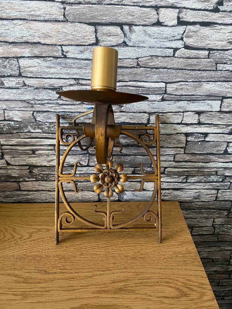 Unieke industriële wandlamp - antiek gietijzer deurrooster, Ophalen