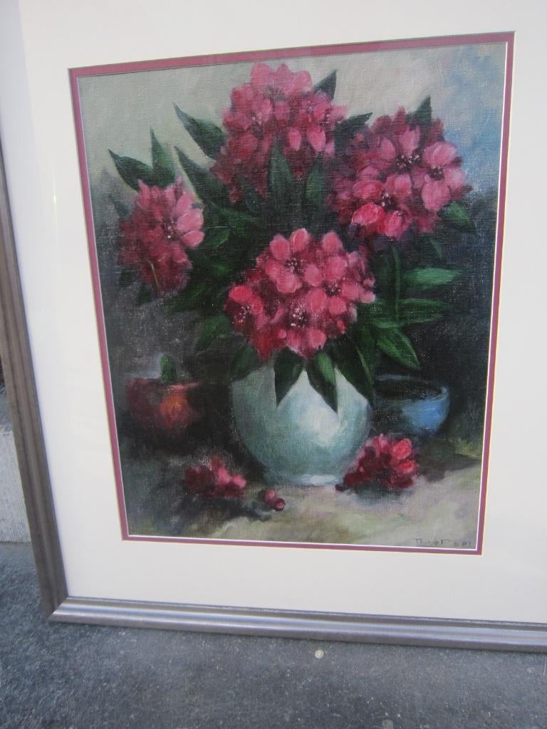 Theo v/d Poel, Mooi groot Bloemstilleven in Mooie Lijst, Ophalen