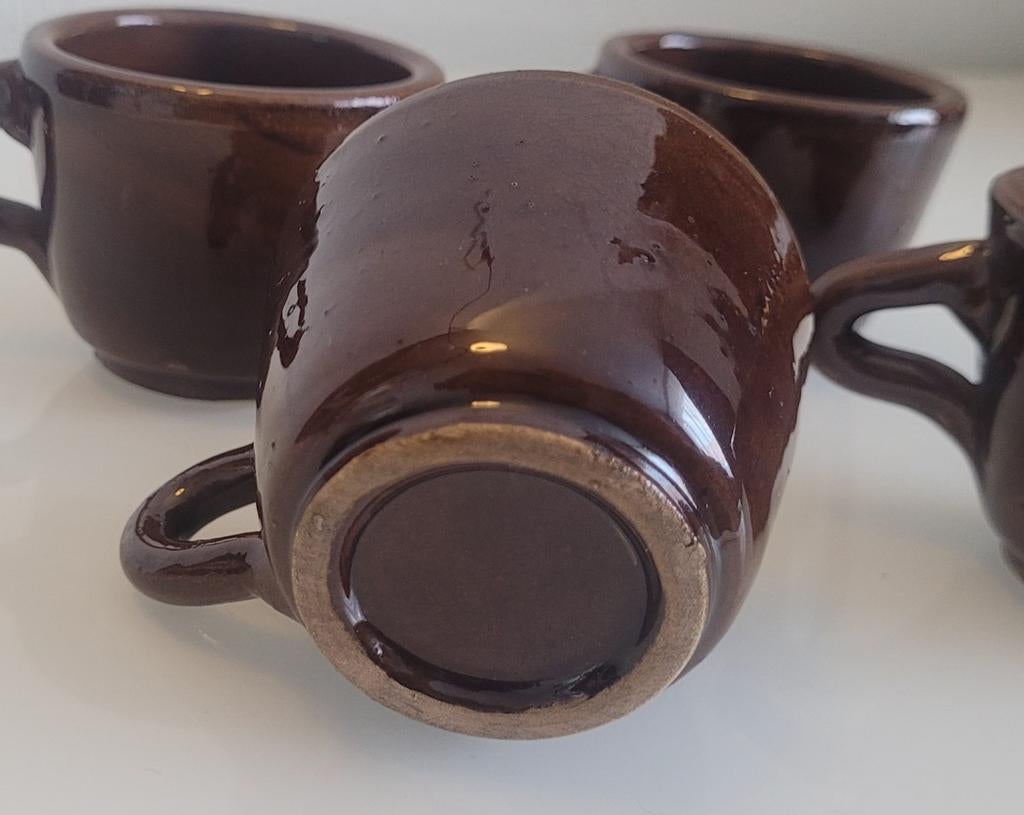 Set van 4 handgemaakte keramische espresso mokken, Ophalen of Verzenden