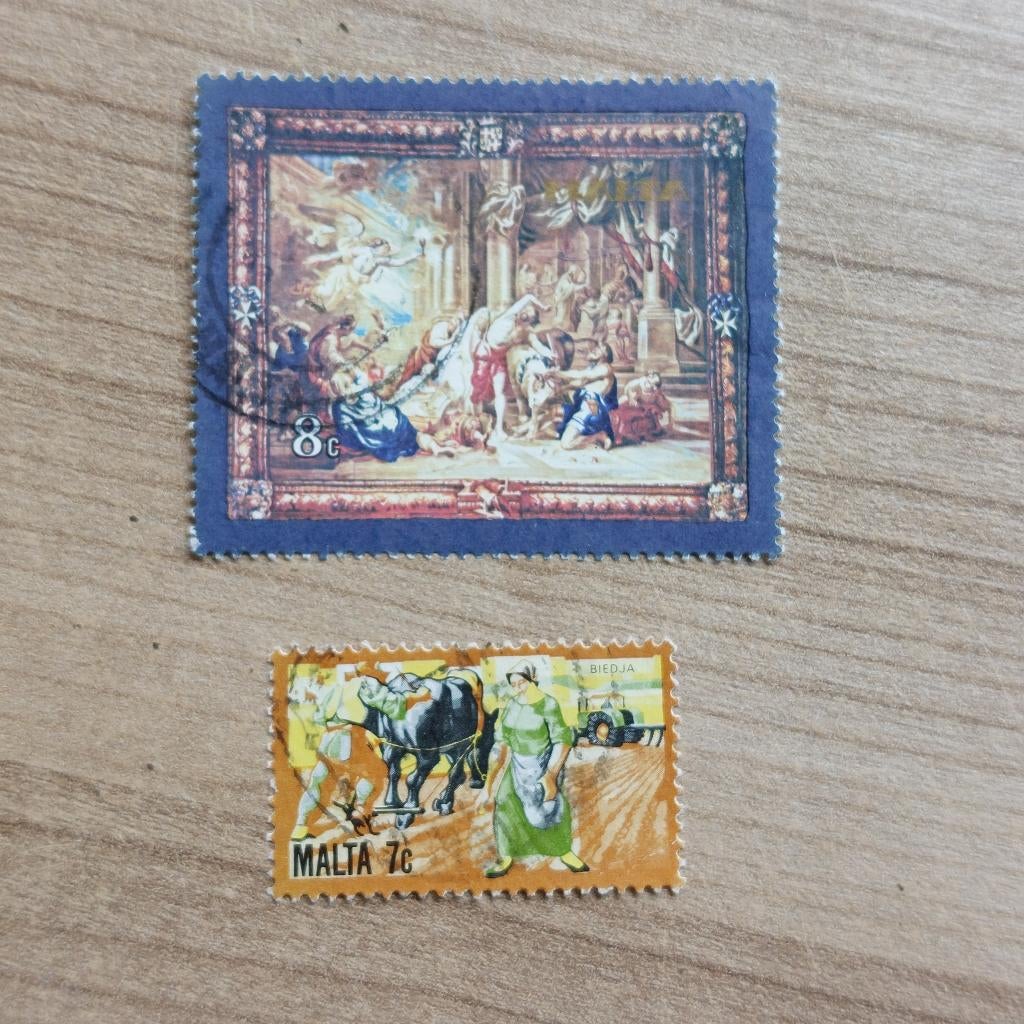 Malta Divers, Ophalen of Verzenden, Malta, Gestempeld