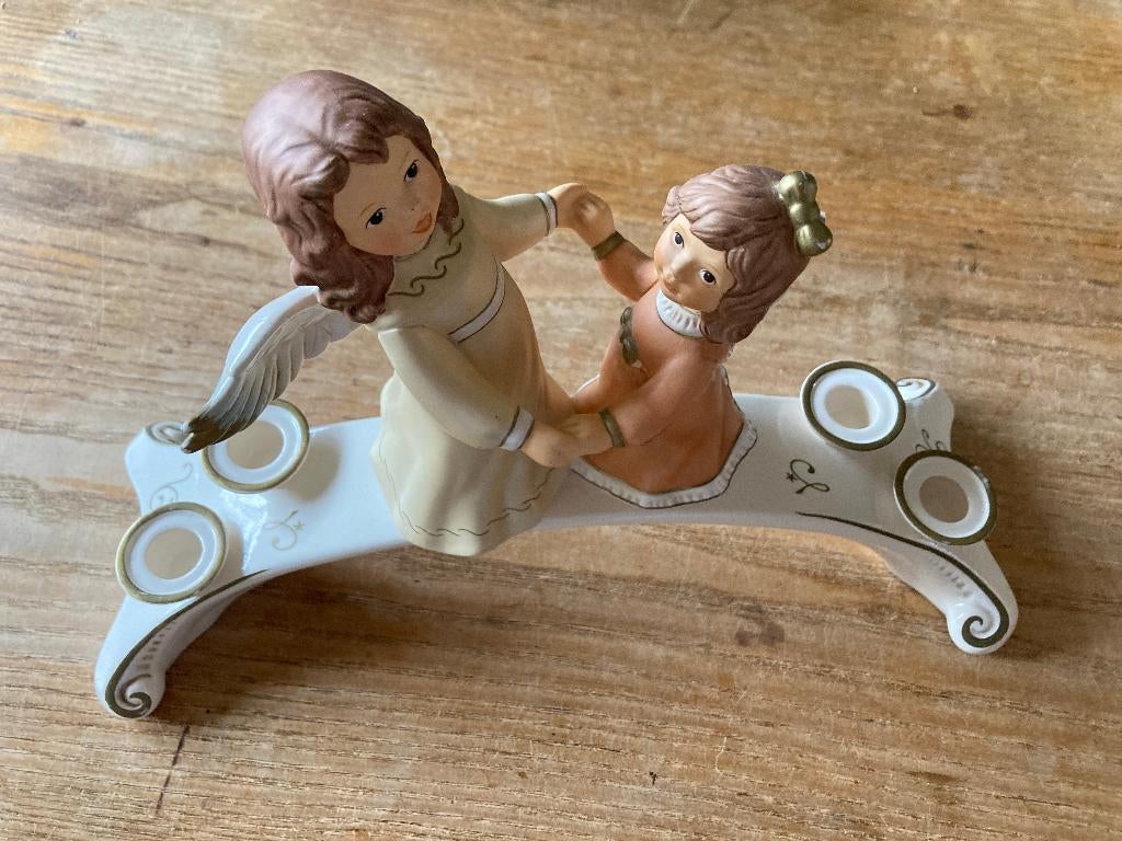 Goebel kandelaar met engeltjes engelbrug adventkandelaar, Diversen, Ophalen of Verzenden, Gebruikt