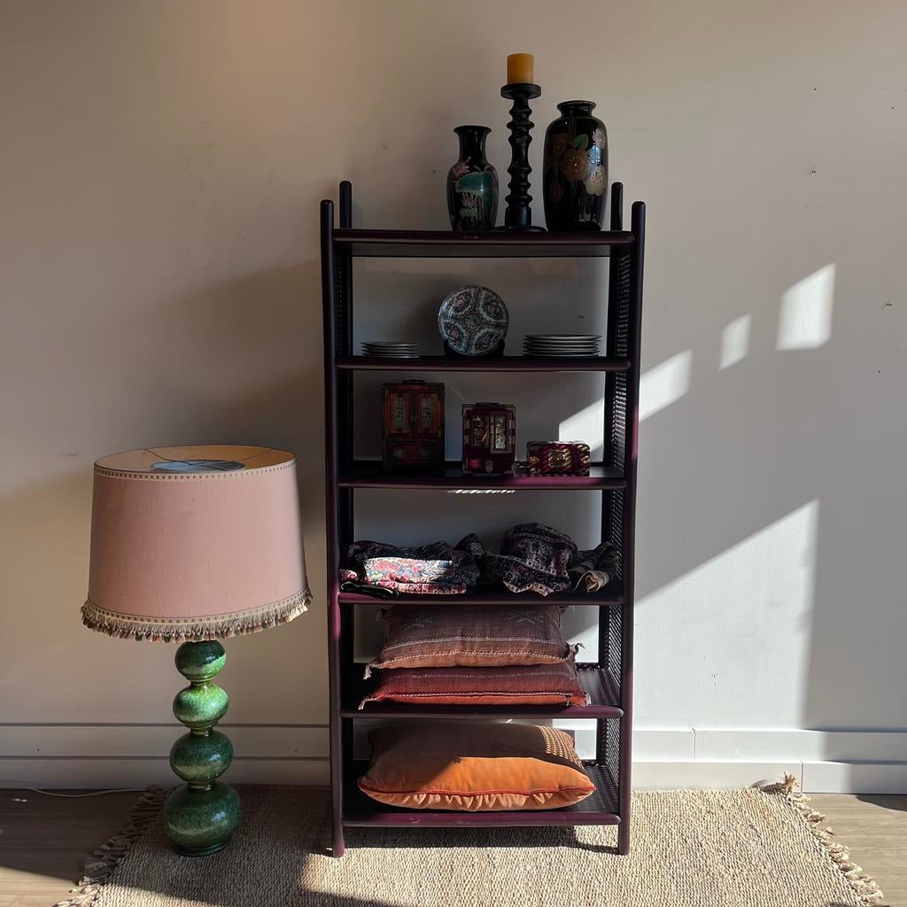 SALE Manou rotan bamboe boekenkast stelling Vintage, Ophalen, Vintage, 50 tot 100 cm, Zo goed als nieuw