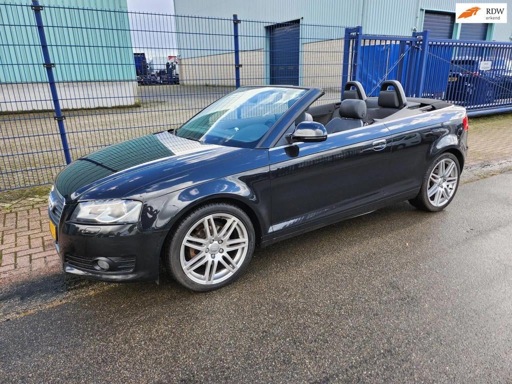Audi AUDI A3 CABRIOLET 1.8 TFSI *186.172 KM*CLIMA*LEER, Euro 5, 15 km/l, Gebruikt, Zwart