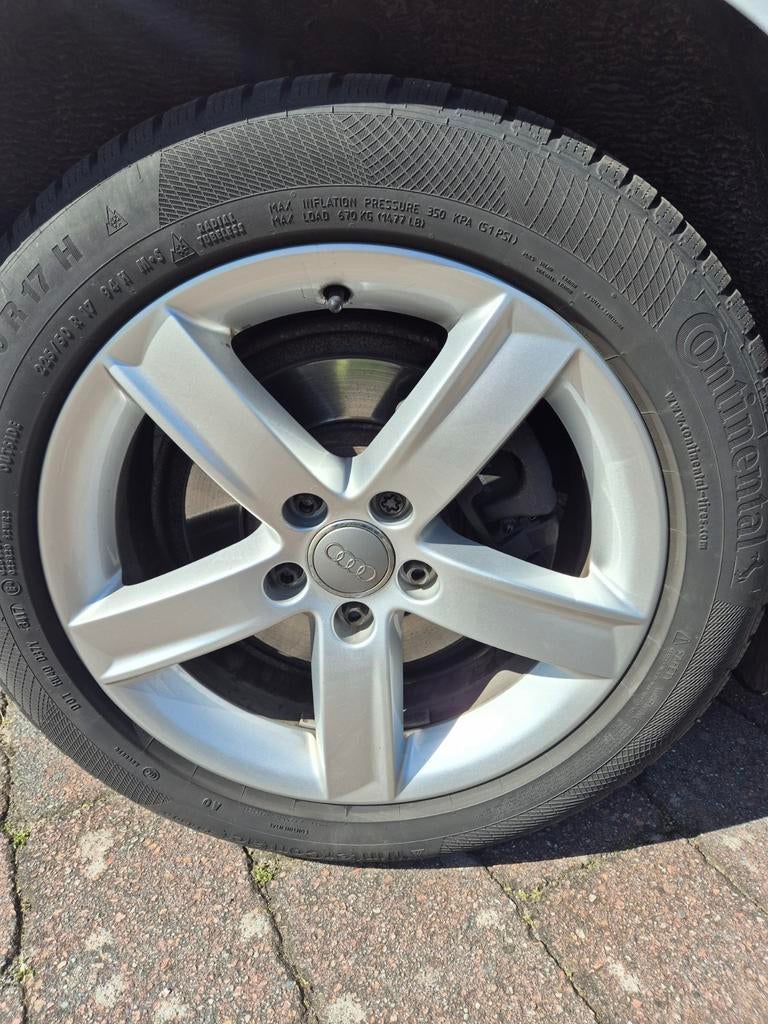 Complete set originele Audi winterwielen 17 inch, Ophalen, Gebruikt, Banden en Velgen, 17 inch