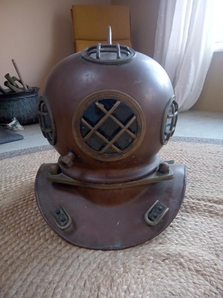 Orginele koperen duikershelm, Ophalen of Verzenden, Gebruikt