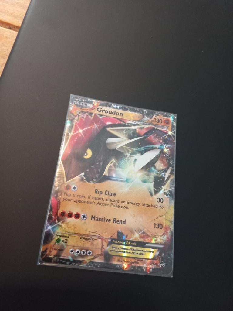 Groudon ex promo, Ophalen of Verzenden, Zo goed als nieuw, Losse kaart, Foil