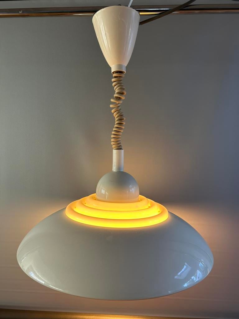 UFO HANGLAMP ||| Knud Christensens Electrics, Huis en Inrichting, Lampen | Hanglampen, Kunststof, Gebruikt, Danish Design, UFO, Space Age, Seventies, Retro, Vintage