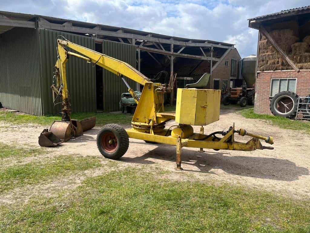 Getrokken kraan gormach, Ophalen, Grondbewerking