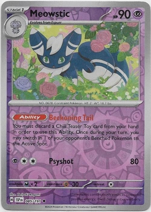Surging Sparks,  Meowstic [reverse] 85/191, Verzenden, Nieuw, Losse kaart