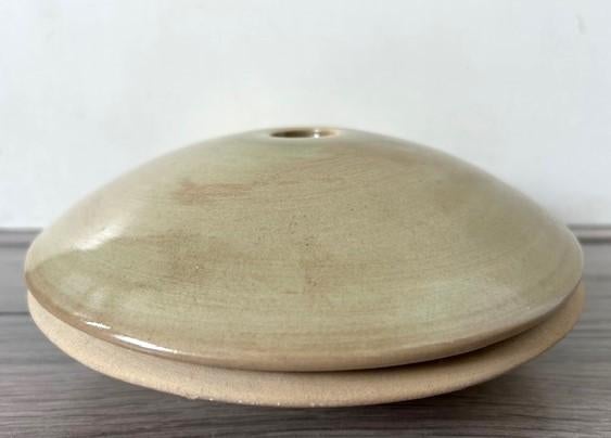 Mobach dekselschaal keramiek celadon 1990's, Antiek en Kunst, Antiek | Keramiek en Aardewerk, Ophalen of Verzenden