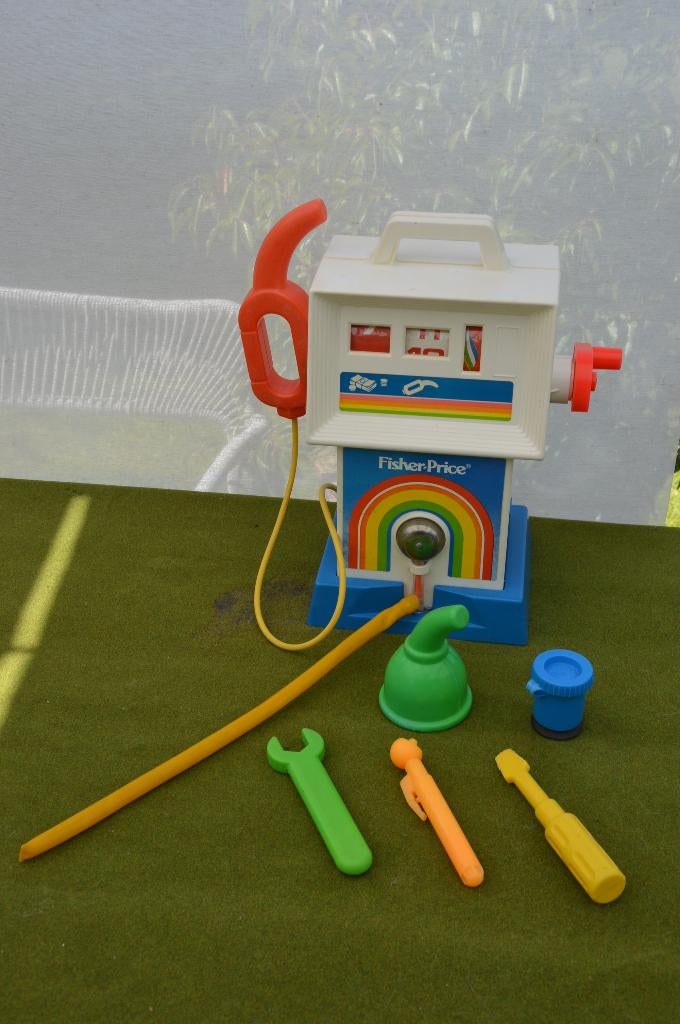 Vintage Fisher Price benzinepomp/ tank / pomp uit 1983 # 984, Ophalen of Verzenden, Gebruikt, Speelset, Met geluid