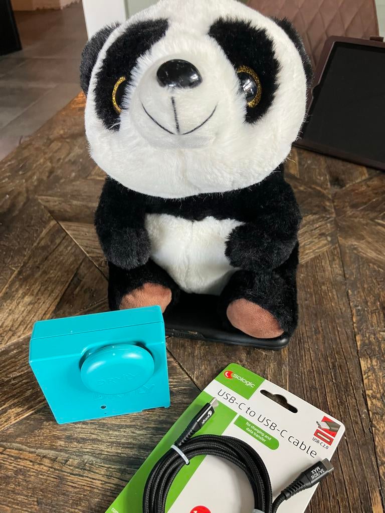 Dryly panda plaswekker met sensor z.g.a.n., Kinderen en Baby's, Speelgoed | Knuffels en Pluche, Ophalen of Verzenden, Gebruikt