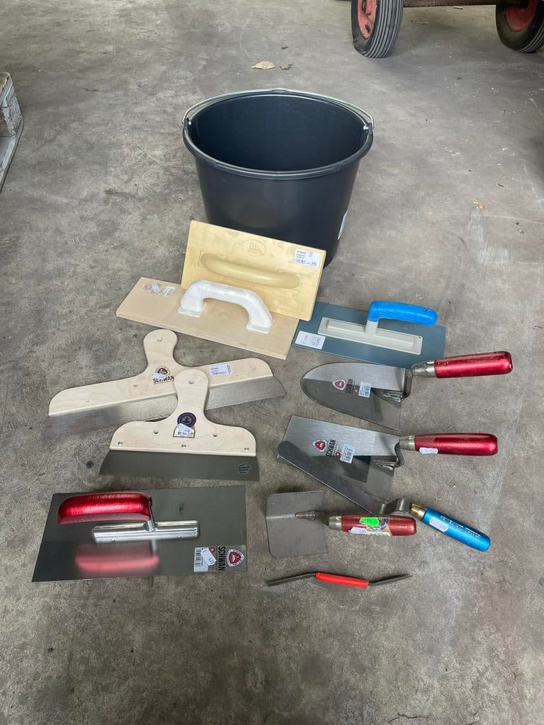 12 delige stukadoors-/metsel set oa Schwan en Jung, Ophalen of Verzenden, Nieuw