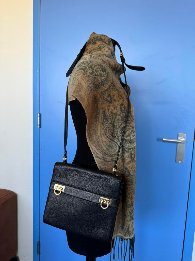 Salvatore Ferragamo Mya Double Lock Crossbody Bag, Verzenden, Zo goed als nieuw, Schoudertasje