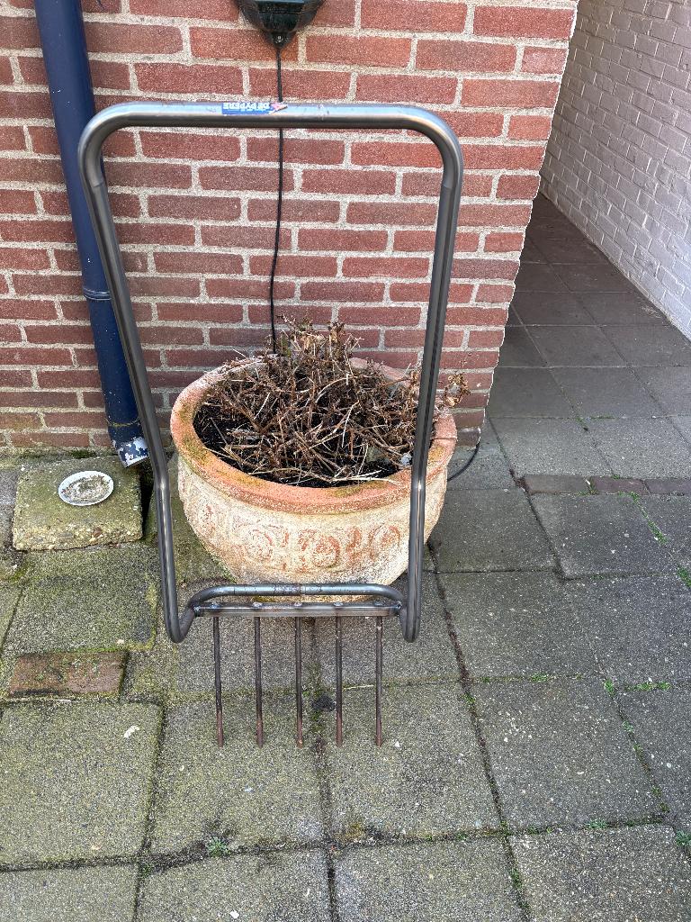 Ergo woelvork 5 tanden De Pypere, Tuin en Terras, Hand-tuingereedschap, Ophalen, Zo goed als nieuw, Overige soorten, De Pypere