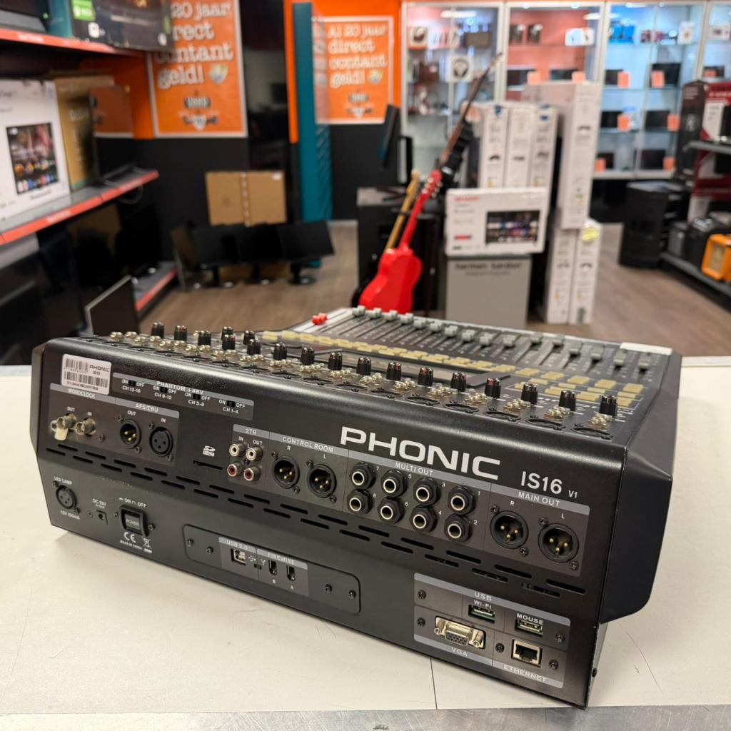 Phonic IS16 V1 Digitale Mixer, Flex Ltd., Zo goed als nieuw, https://flex.com/contact-us, Nobelstraat 10, 5807 GA Oostrum LB, Limburg, Nederland