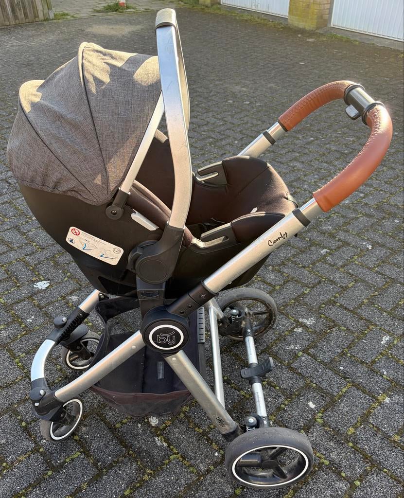 Beeyu 3-in-1 Kinderwagen met Autostoeltje en Reiswieg, Gebruikt, Combiwagen, Met autostoeltje, Ophalen