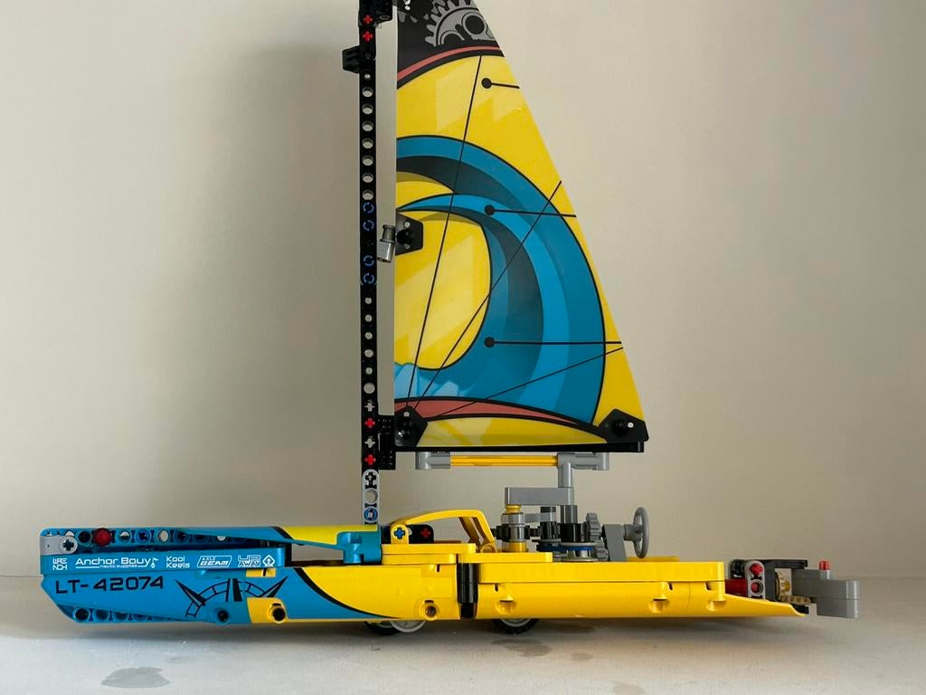 LEGO Technic 42074 Race Yacht zeilboot – met boekjes, Ophalen of Verzenden, Gebruikt, Complete set, Lego