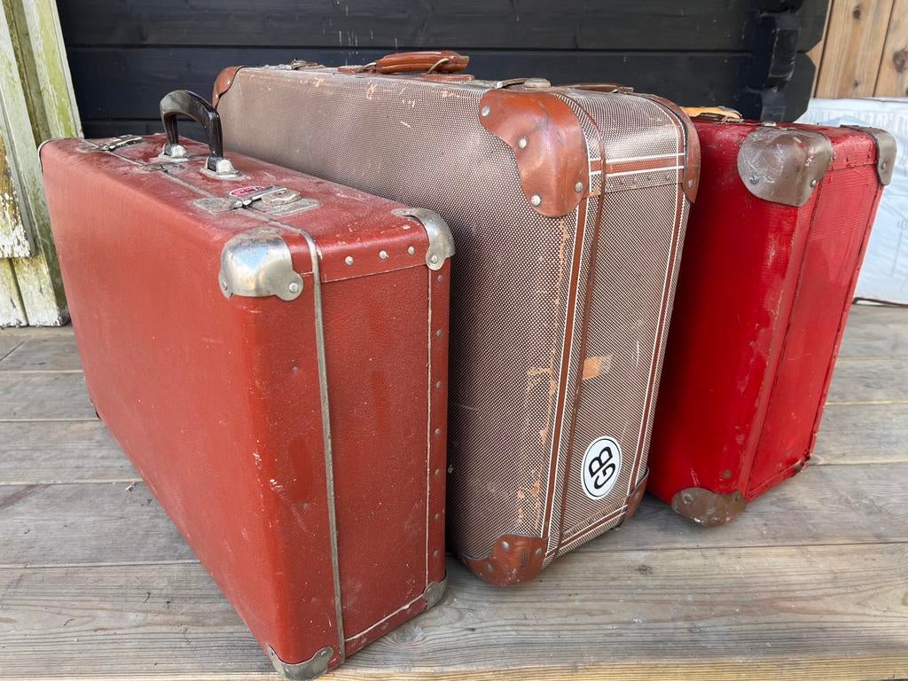3 koffers - vintage, Ophalen