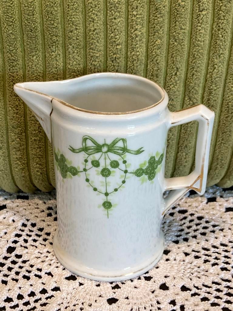 Melkkannetje, groen motief (079426), Gebruikt, Overige typen, Ophalen of Verzenden, Overige stijlen