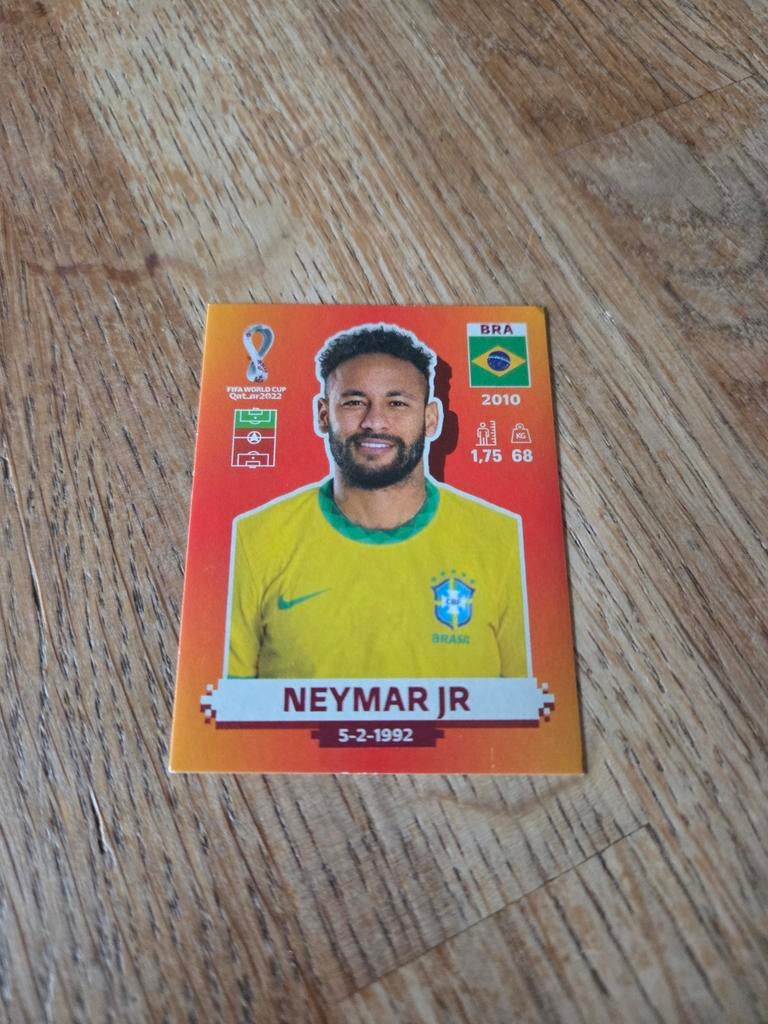 Panini WK 2022 Neymar Jr, Ophalen of Verzenden, Zo goed als nieuw, Plaatje