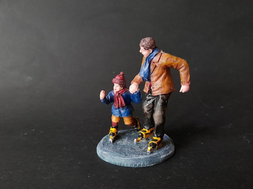 kerst figuur e1 kerstdorp kersthuisjes schaatsen, Verzenden