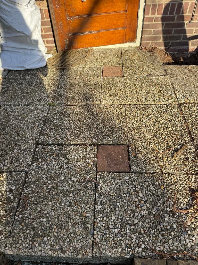 Gratis tegels (ca. 15m2), Ophalen, Gebruikt, 40 tot 60 cm, 10 m² of meer