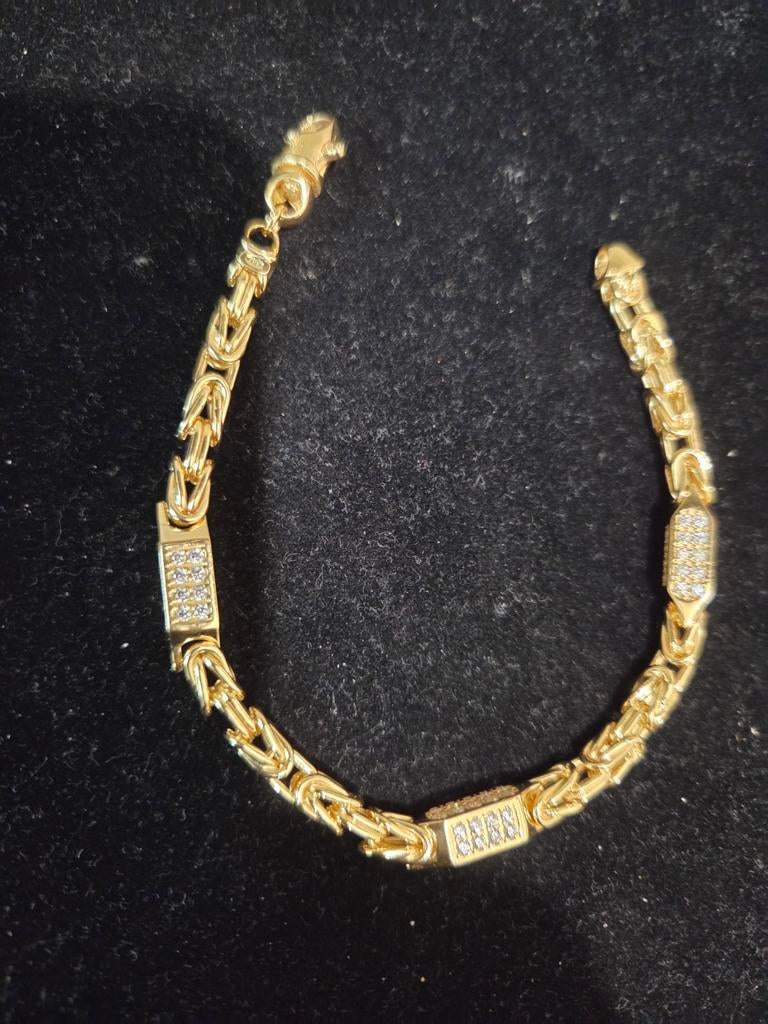 14 k gouden koningsarmband 19,2 gram, Ophalen of Verzenden, Nieuw, Goud, Goud