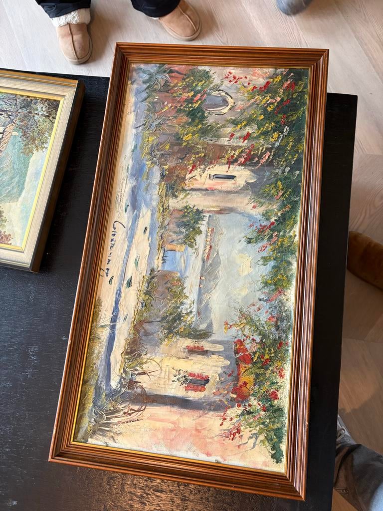 Mooi schilderij – mogelijk van kunsthandel De Hut -ingelijst, Antiek en Kunst, Ophalen