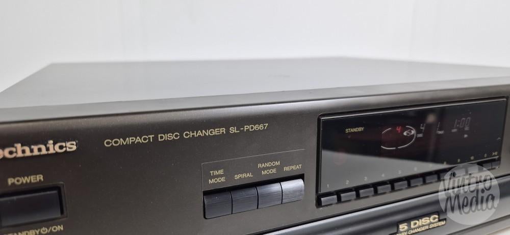 Technics SL-PD667 CD-Speler | CD-Wisselaar | CD | 5 CD's, Ophalen of Verzenden, Refurbished, Technics, Wisselaar