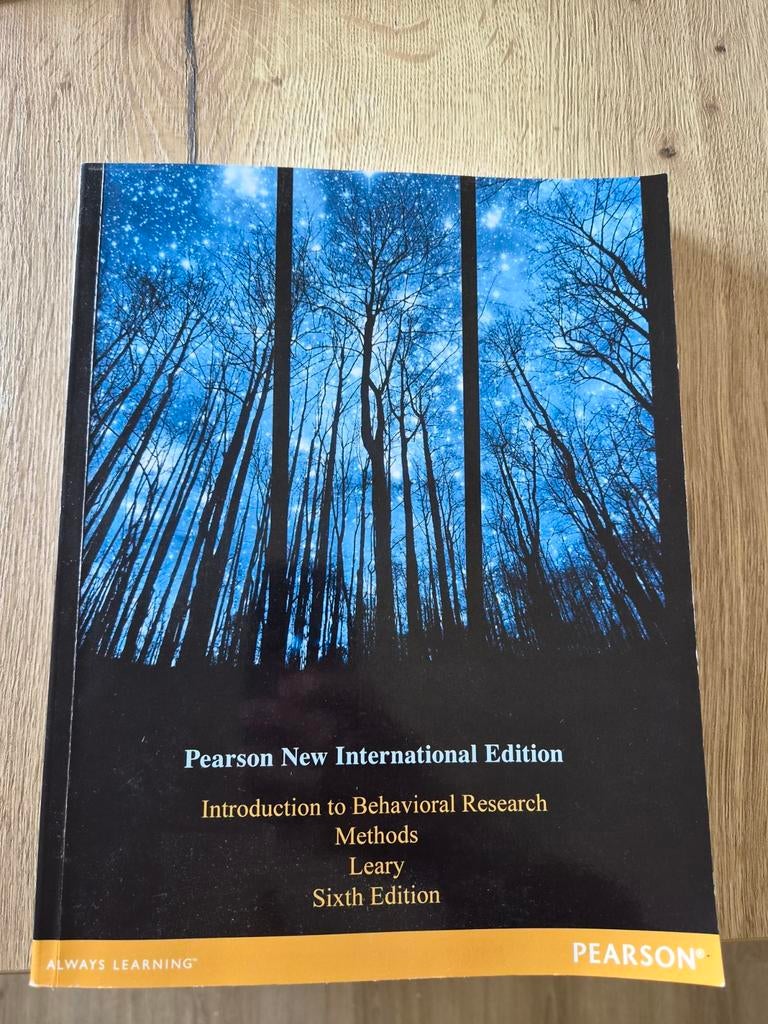 Studieboek Psychologie: Behavioral Research Methods (Leary), Ophalen of Verzenden, Zo goed als nieuw, Overige onderwerpen, Leary