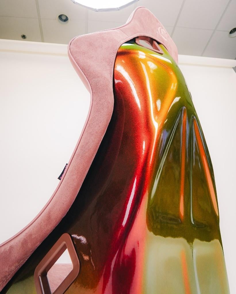 NRG Prisma Chromatic Muave roze neochrome suede Kuipstoel, Ophalen of Verzenden