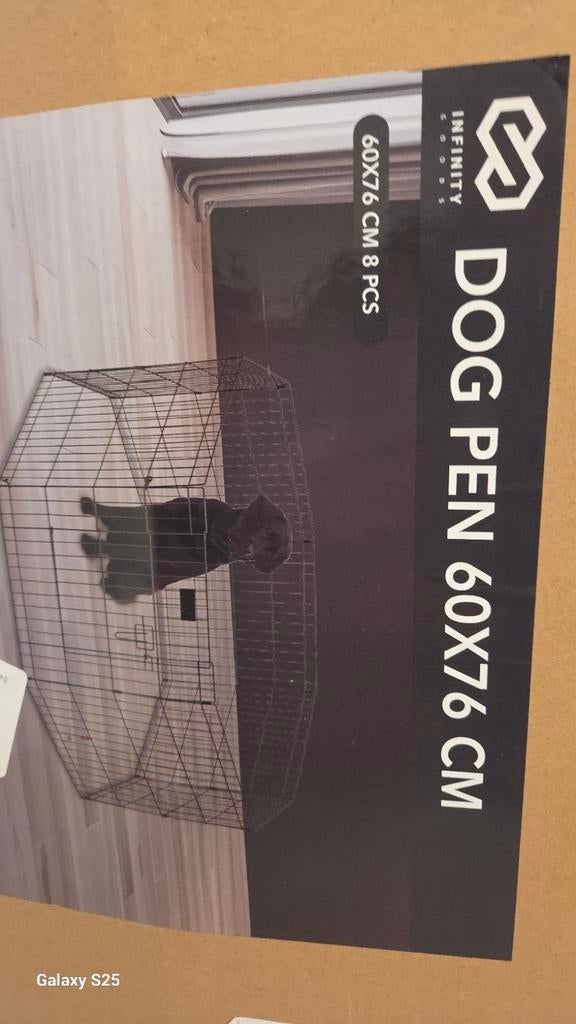 Hondenren 60x76 8 panelen, Dieren en Toebehoren, Ophalen, Gebruikt